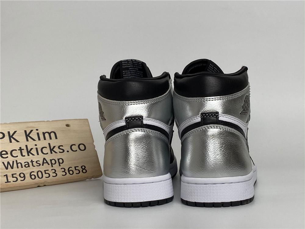 Pk god air Jordan 1 OG retro silver toe retail materials ready on March 10th